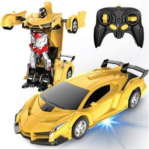 Remote Control Car, Transform Robot RC Cars for Kids Toys, 2.4Ghz 1:18 Scale